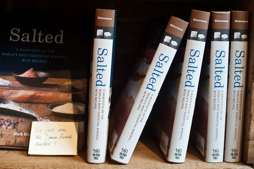 salted: a manifesto by mark bitterman books on a shelf